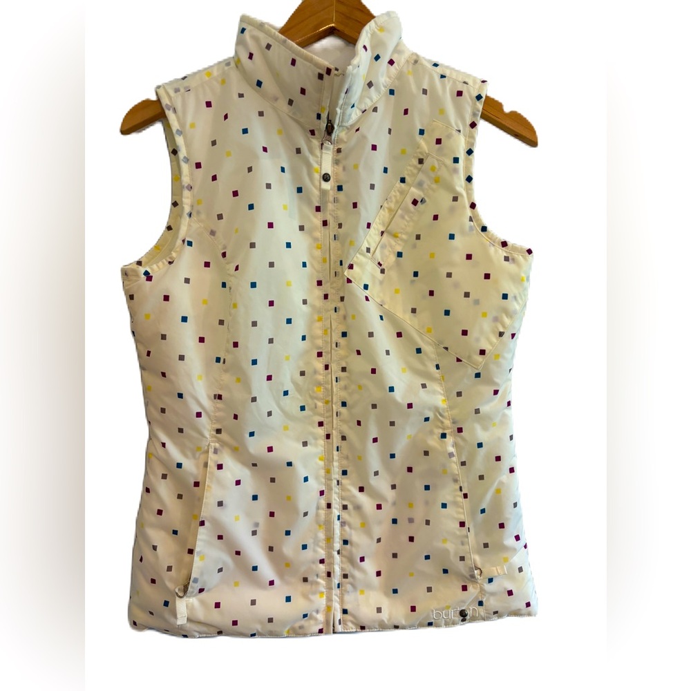 Burton Cream Polka Dot Confetti Snowboarding Vest Size Small